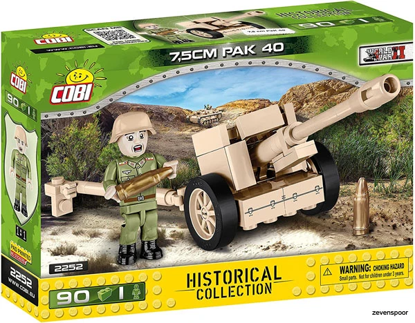 2252 Cobi Bouw Sets WW2 PAK 40 Kanon 2 2252 Cobi Bouw Sets WW2 PAK 40 Kanon - Afbeelding 2