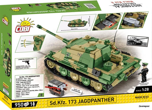 2574 Cobi Bouw Sets Historical Collection 2574 SD.Kfz.173 2574 3 2574 Cobi Bouw Sets Historical Collection 2574 SD.Kfz.173 2574 - Afbeelding 3
