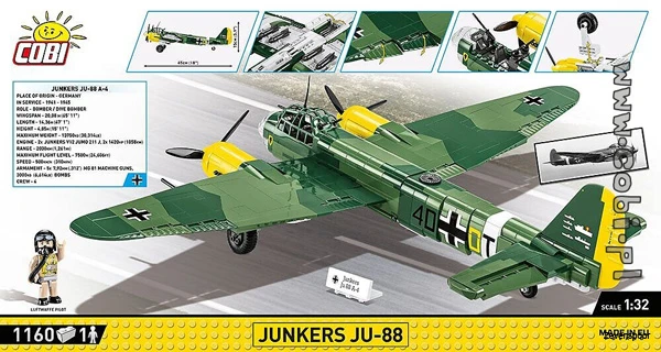 5733 Cobi Bouw Sets Junkers Ju 88 2 5733 Cobi Bouw Sets Junkers Ju 88 - Afbeelding 2