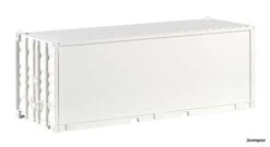 36302 Piko G-Container 20′ Weiß, Unbedruckt, Glatt